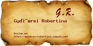 Gyömrei Robertina névjegykártya